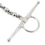 135mm Stainless Steel Horse Mouth Bit Horse Mouth Riding Full Cheek Snaffle Bit with Ball Chain