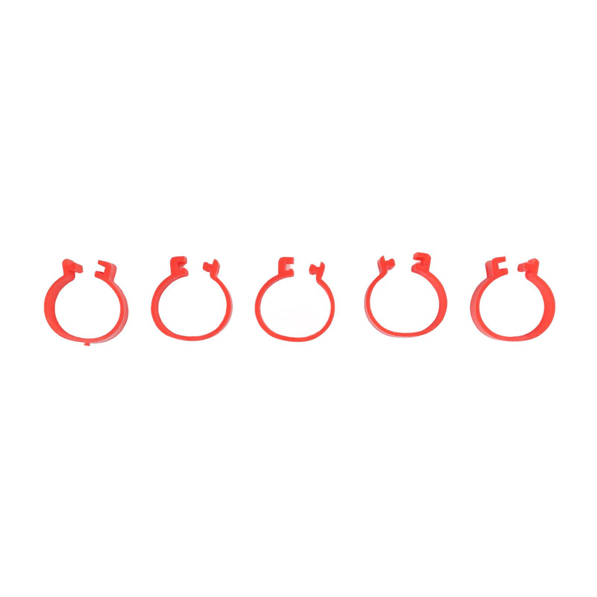 100pcs Poultry Feet Rings PP Plastic Reusable Chicken Duck Goose Leg Bands for Identification Red 16mm/0.6in