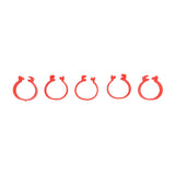 100pcs Poultry Feet Rings PP Plastic Reusable Chicken Duck Goose Leg Bands for Identification Red 16mm/0.6in