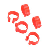 100pcs Poultry Feet Rings PP Plastic Reusable Chicken Duck Goose Leg Bands for Identification Red 16mm/0.6in