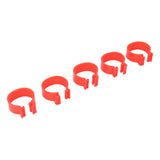 100pcs Poultry Feet Rings PP Plastic Reusable Chicken Duck Goose Leg Bands for Identification Red 16mm/0.6in