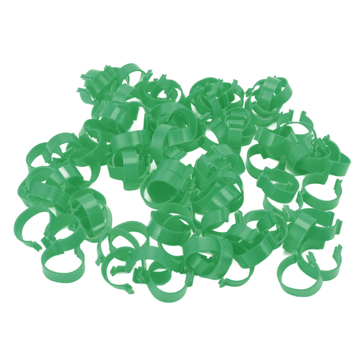 100 Pcs Poultry Feet Ring Open Type Buckle Breeding Chicken Duck Goose Foot Ring Chicken Accessory Green 18mm