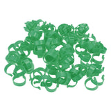 100 Pcs Poultry Feet Ring Open Type Buckle Breeding Chicken Duck Goose Foot Ring Chicken Accessory Green 18mm