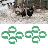 100 Pcs Poultry Feet Ring Open Type Buckle Breeding Chicken Duck Goose Foot Ring Chicken Accessory Green 18mm