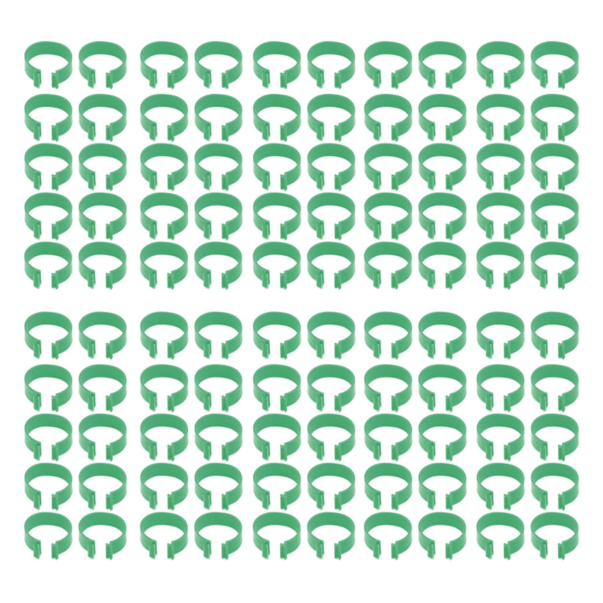 100 Pcs Poultry Feet Ring Open Type Buckle Breeding Chicken Duck Goose Foot Ring Chicken Accessory Green 25mm
