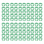 100 Pcs Poultry Feet Ring Open Type Buckle Breeding Chicken Duck Goose Foot Ring Chicken Accessory Green 25mm