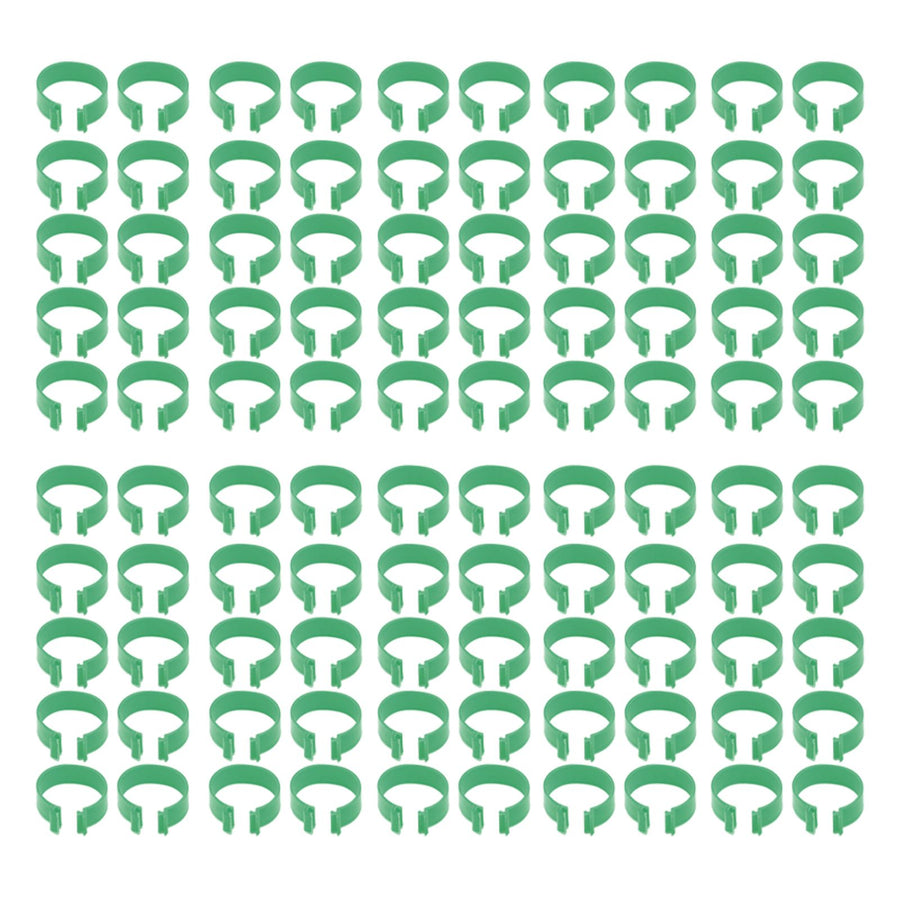 100 Pcs Poultry Feet Ring Open Type Buckle Breeding Chicken Duck Goose Foot Ring Chicken Accessory Green 25mm