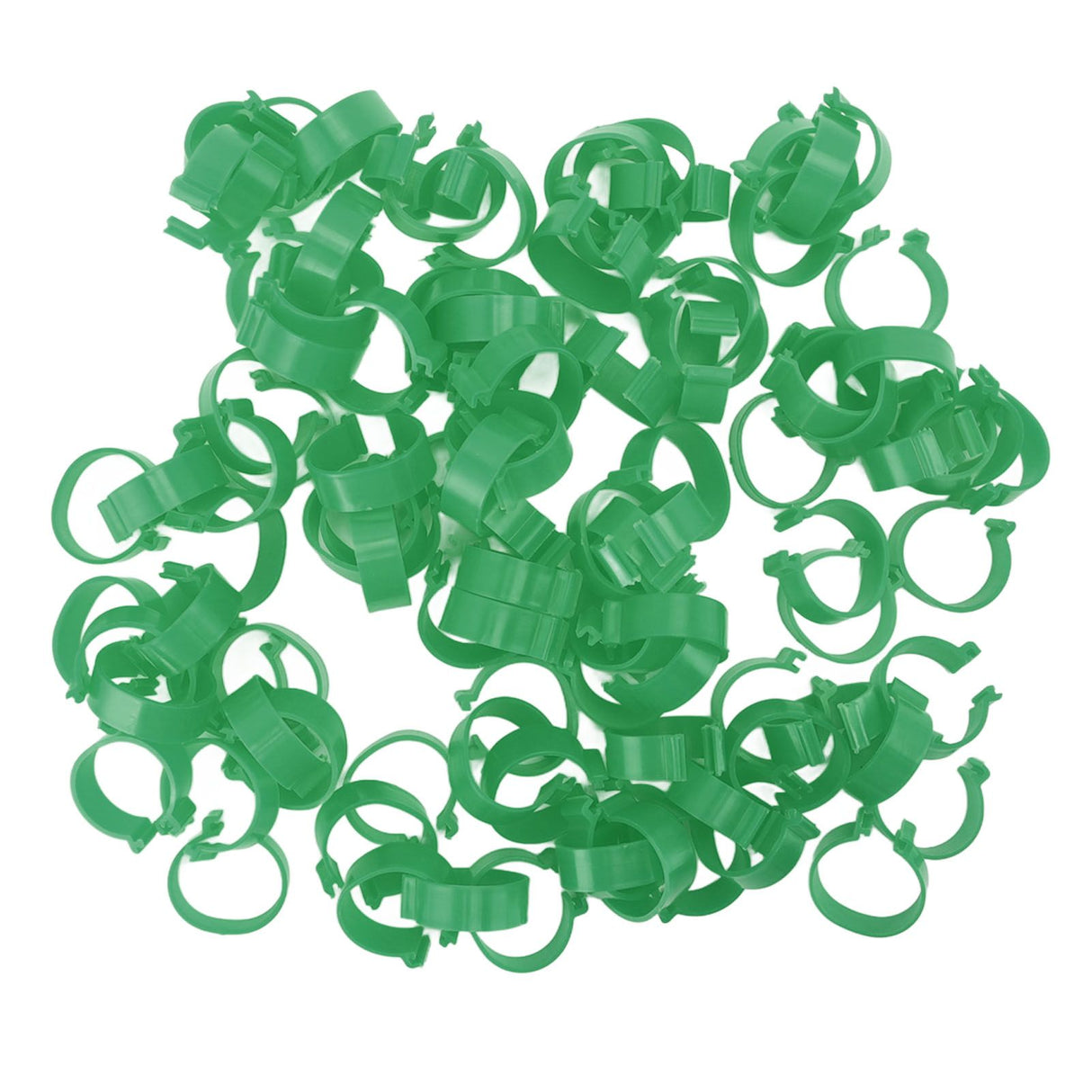 100 Pcs Poultry Feet Ring Open Type Buckle Breeding Chicken Duck Goose Foot Ring Chicken Accessory Green 25mm
