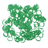 100 Pcs Poultry Feet Ring Open Type Buckle Breeding Chicken Duck Goose Foot Ring Chicken Accessory Green 25mm