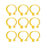 100PCS Chicken Ankle Rings Reusable Plastic Duck Leg Bands Clips For Breeding Chickens Ducks Geese Yellow 16mm/0.63in