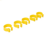 100PCS Chicken Ankle Rings Reusable Plastic Duck Leg Bands Clips For Breeding Chickens Ducks Geese Yellow 16mm/0.63in - Close-Up Angle