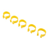 100PCS Chicken Ankle Rings Reusable Plastic Duck Leg Bands Clips For Breeding Chickens Ducks Geese Yellow 16mm/0.63in