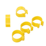 100PCS Chicken Ankle Rings Reusable Plastic Duck Leg Bands Clips For Breeding Chickens Ducks Geese Yellow 16mm/0.63in