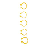 100PCS Chicken Ankle Rings Reusable Plastic Duck Leg Bands Clips For Breeding Chickens Ducks Geese Yellow 16mm/0.63in - Extra Image
