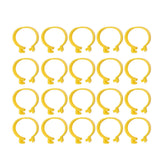 100PCS Chicken Ankle Rings Reusable Plastic Duck Leg Bands Clips For Breeding Chickens Ducks Geese Yellow 18mm/0.71in - Top-Down View