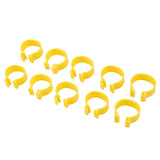 100PCS Chicken Ankle Rings Reusable Plastic Duck Leg Bands Clips For Breeding Chickens Ducks Geese Yellow 18mm/0.71in - Extra Image