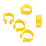 100PCS Chicken Ankle Rings Reusable Plastic Duck Leg Bands Clips For Breeding Chickens Ducks Geese Yellow 18mm/0.71in