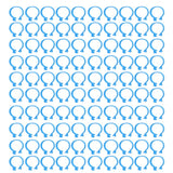 100Pcs Poultry Foot Ring Chicken Bird Duck Identification Leg Bands Open Type Buckle Chicken Ankle Rings Blue 18mm
