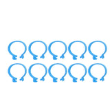 100Pcs Poultry Foot Ring Chicken Bird Duck Identification Leg Bands Open Type Buckle Chicken Ankle Rings Blue 18mm - Front View