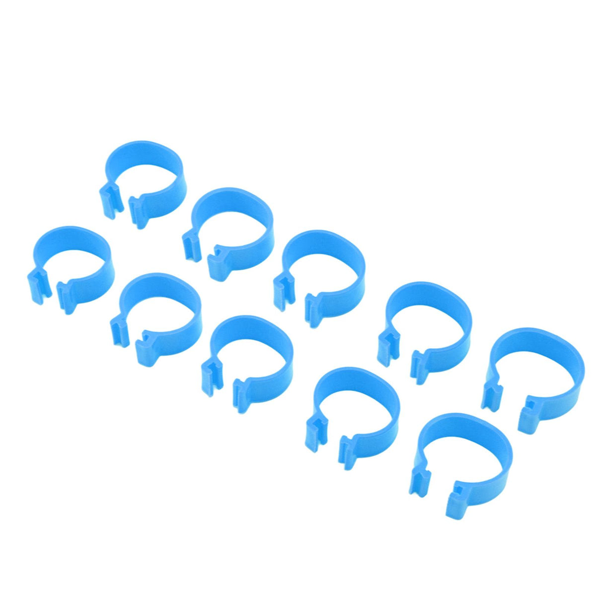 100Pcs Poultry Foot Ring Chicken Bird Duck Identification Leg Bands Open Type Buckle Chicken Ankle Rings Blue 18mm