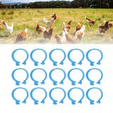 100Pcs Poultry Foot Ring Chicken Bird Duck Identification Leg Bands Open Type Buckle Chicken Ankle Rings Blue 18mm - Extra Image
