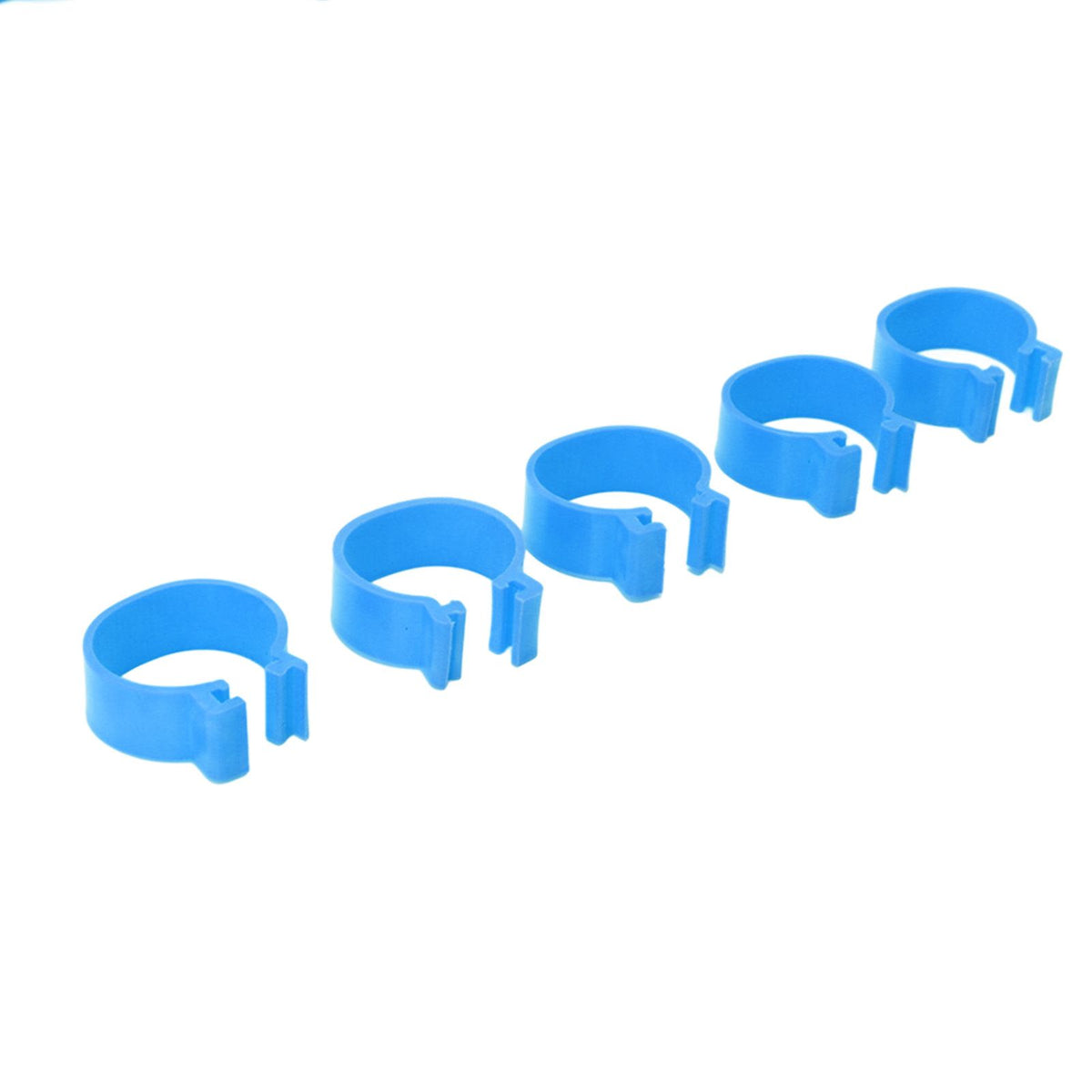 100Pcs Poultry Foot Ring Chicken Bird Duck Identification Leg Bands Open Type Buckle Chicken Ankle Rings Blue 18mm