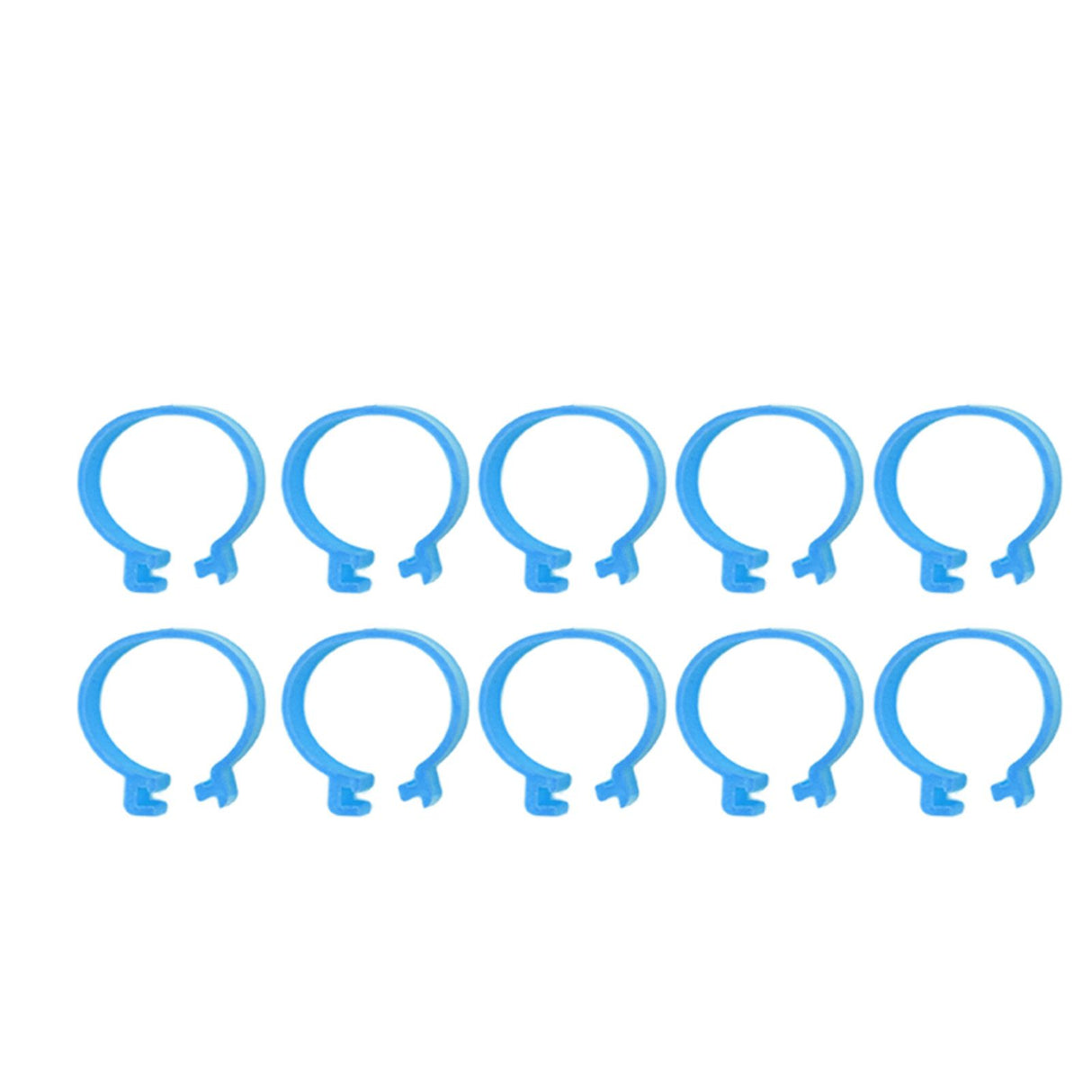 100Pcs Poultry Foot Ring Chicken Bird Duck Identification Leg Bands Open Type Buckle Chicken Ankle Rings Blue 20mm