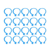 100Pcs Poultry Foot Ring Chicken Bird Duck Identification Leg Bands Open Type Buckle Chicken Ankle Rings Blue 20mm