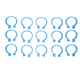 100Pcs Poultry Foot Ring Chicken Bird Duck Identification Leg Bands Open Type Buckle Chicken Ankle Rings Blue 20mm - Top-Down View
