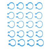 100Pcs Poultry Foot Ring Chicken Bird Duck Identification Leg Bands Open Type Buckle Chicken Ankle Rings Blue 20mm