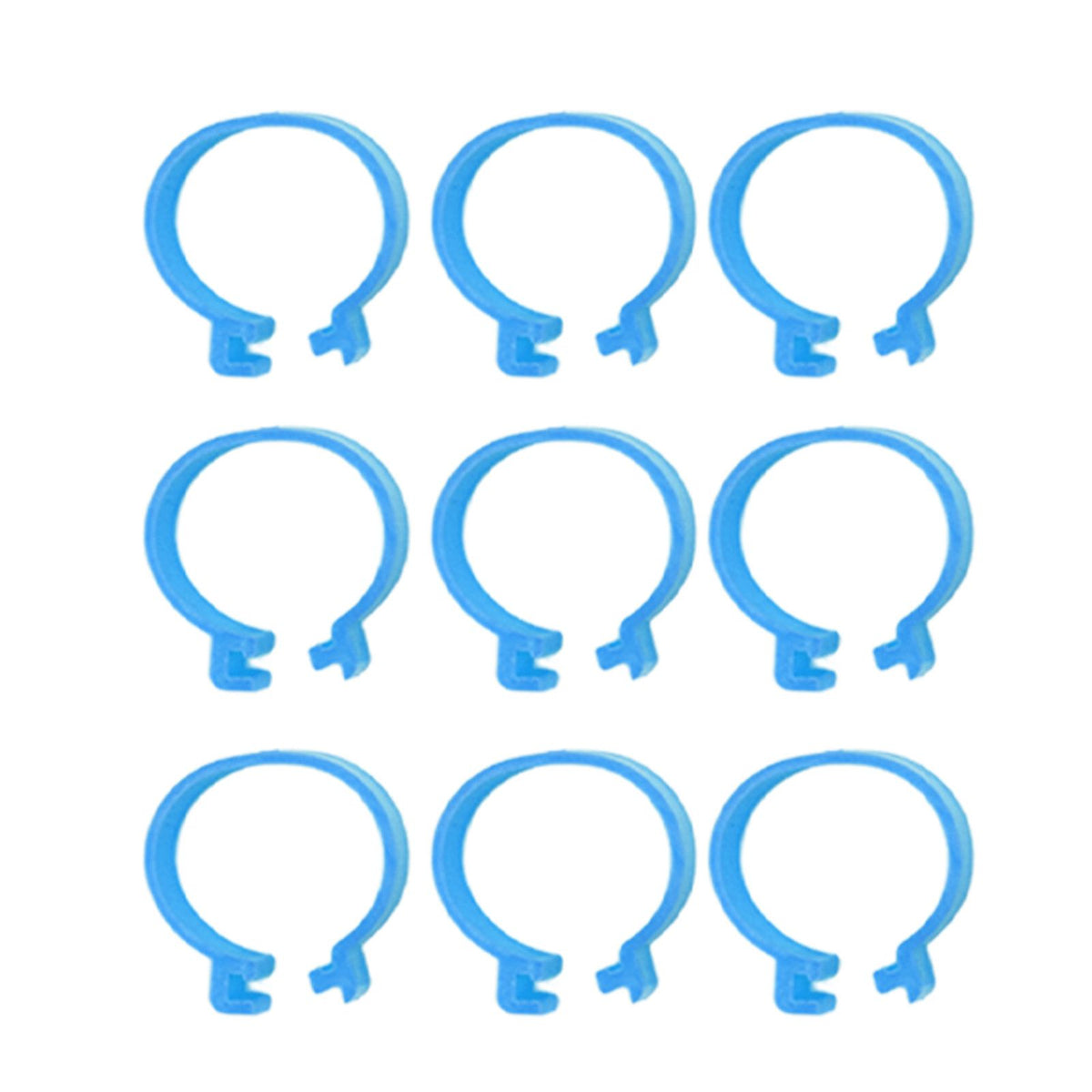 100Pcs Poultry Foot Ring Chicken Bird Duck Identification Leg Bands Open Type Buckle Chicken Ankle Rings Blue 20mm