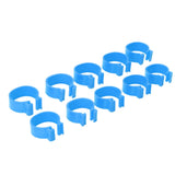 100Pcs Poultry Foot Ring Chicken Bird Duck Identification Leg Bands Open Type Buckle Chicken Ankle Rings Blue 20mm - Low Angle