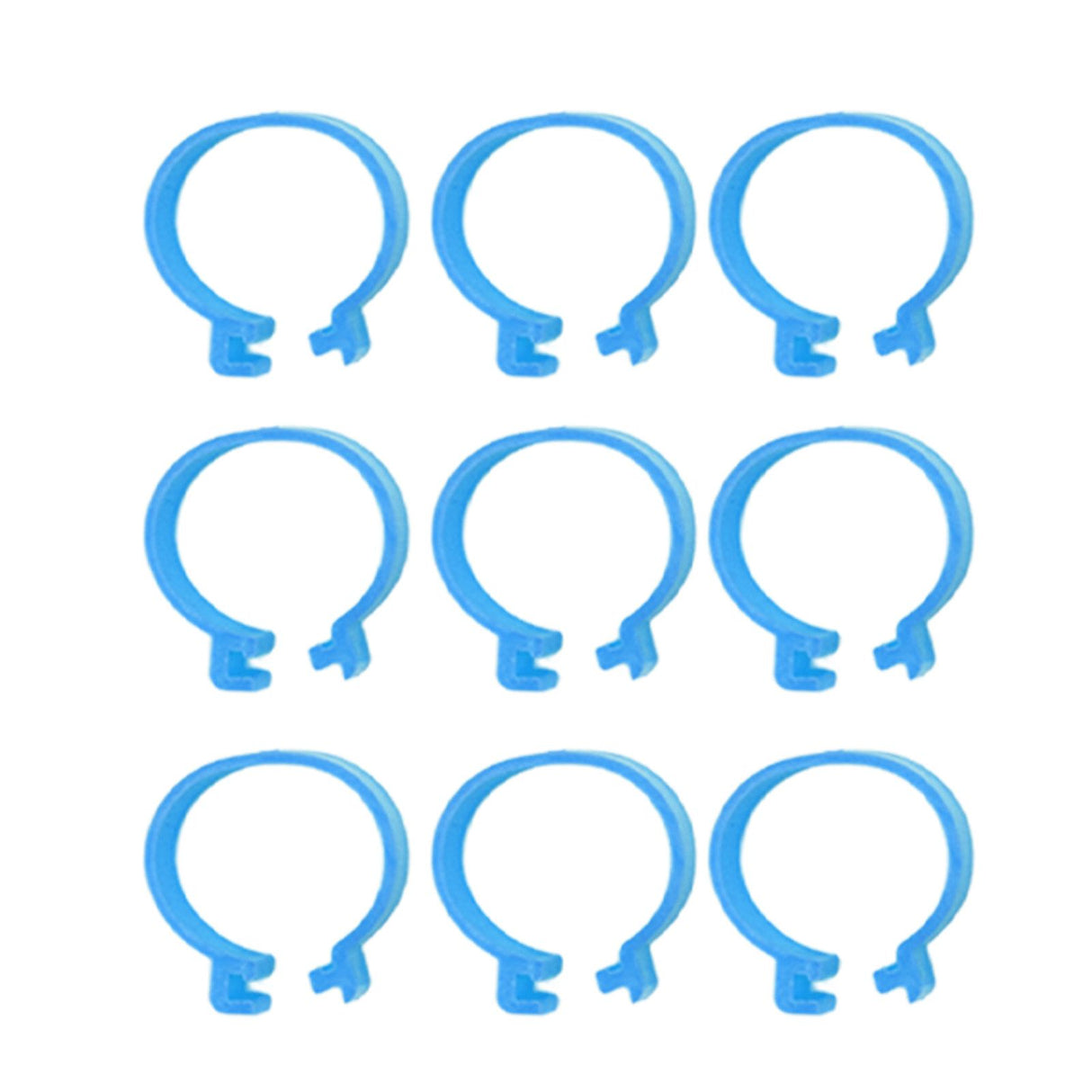 100Pcs Poultry Foot Ring Chicken Bird Duck Identification Leg Bands Open Type Buckle Chicken Ankle Rings Blue 25mm