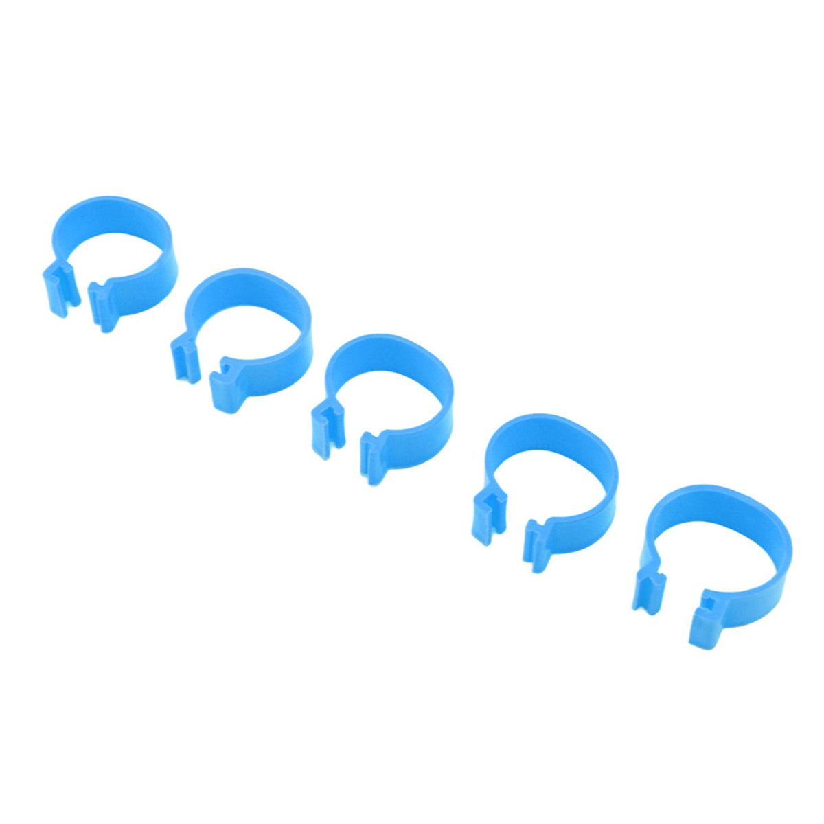 100Pcs Poultry Foot Ring Chicken Bird Duck Identification Leg Bands Open Type Buckle Chicken Ankle Rings Blue 25mm