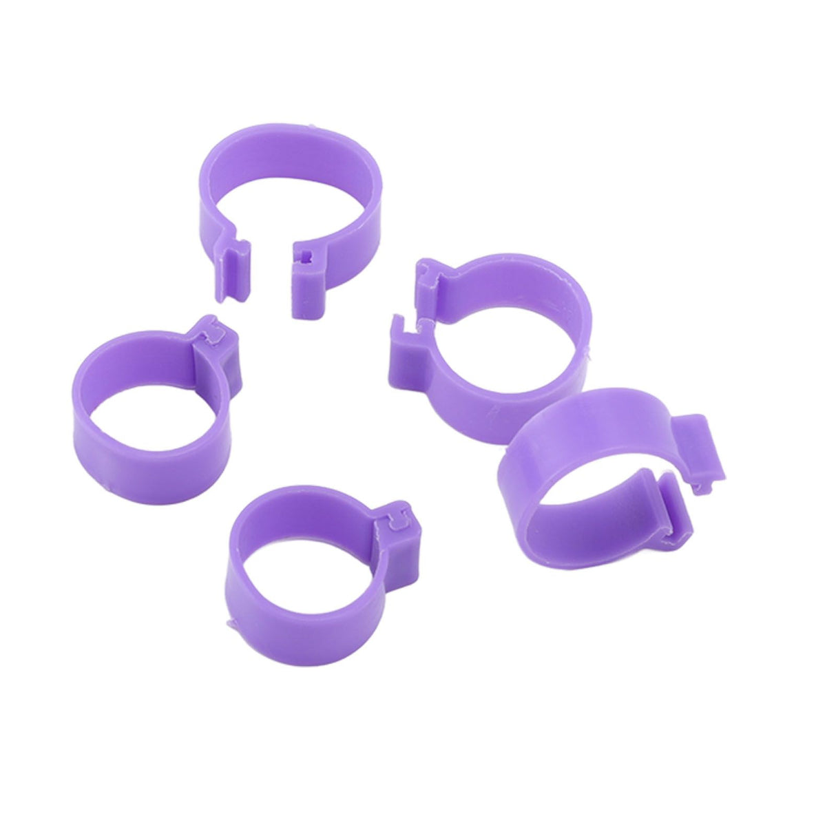 100 PCS Chicken Foot Ring Duck Hen Goose Legs Rings Clip Poultry Foot Ring Farming Tools Purple 16mm/0.63in