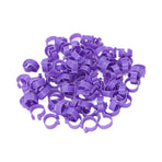 100 PCS Chicken Foot Ring Duck Hen Goose Legs Rings Clip Poultry Foot Ring Farming Tools Purple 18mm/0.71in