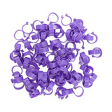 100 PCS Chicken Foot Ring Duck Hen Goose Legs Rings Clip Poultry Foot Ring Farming Tools Purple 20mm/0.79in