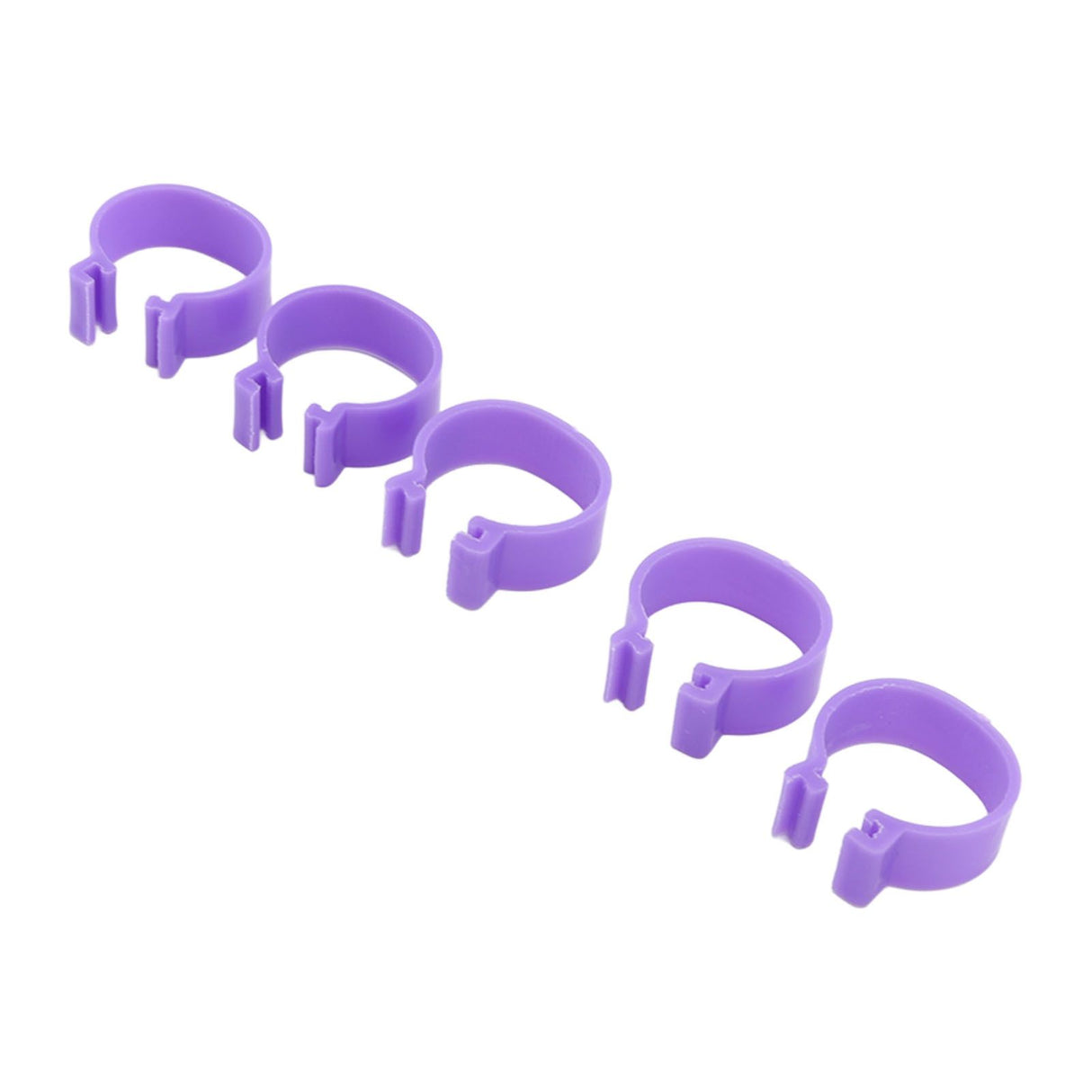 100 PCS Chicken Foot Ring Duck Hen Goose Legs Rings Clip Poultry Foot Ring Farming Tools Purple 20mm/0.79in