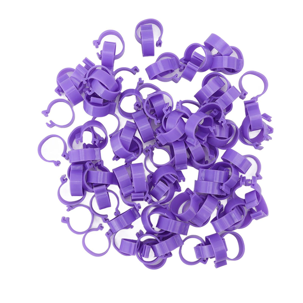 100 PCS Chicken Foot Ring Duck Hen Goose Legs Rings Clip Poultry Foot Ring Farming Tools Purple 25mm/0.98in