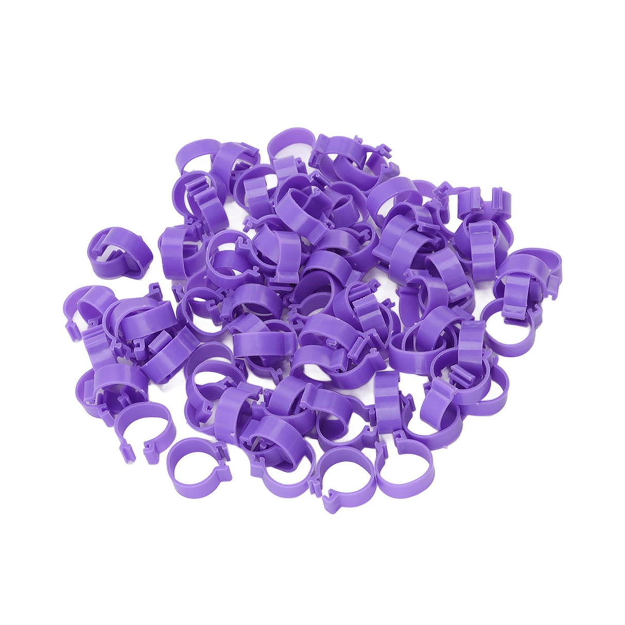 100 PCS Chicken Foot Ring Duck Hen Goose Legs Rings Clip Poultry Foot Ring Farming Tools Purple 25mm/0.98in