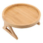 Sofa Tray Bamboo Wood Texture Armrest Couch Clip On Tray Table for Coffee Tea Snacks