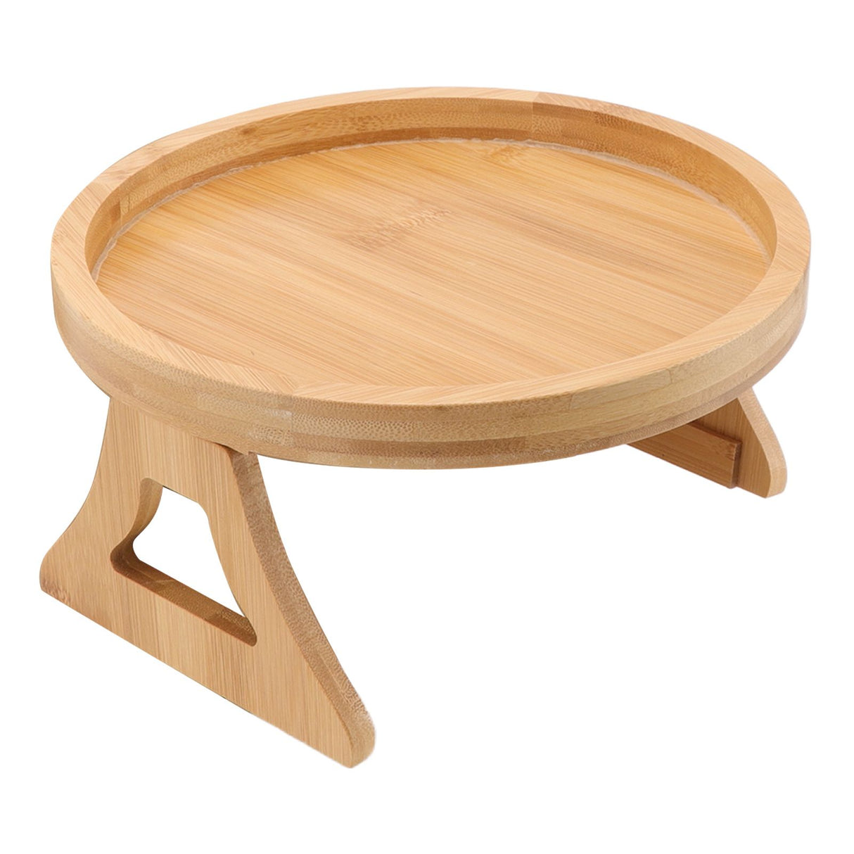 Sofa Tray Bamboo Wood Texture Armrest Couch Clip On Tray Table for Coffee Tea Snacks