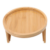 Sofa Tray Bamboo Wood Texture Armrest Couch Clip On Tray Table for Coffee Tea Snacks