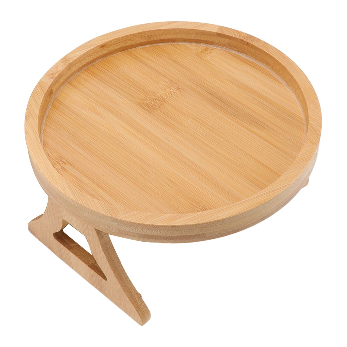 Sofa Tray Bamboo Wood Texture Armrest Couch Clip On Tray Table for Coffee Tea Snacks