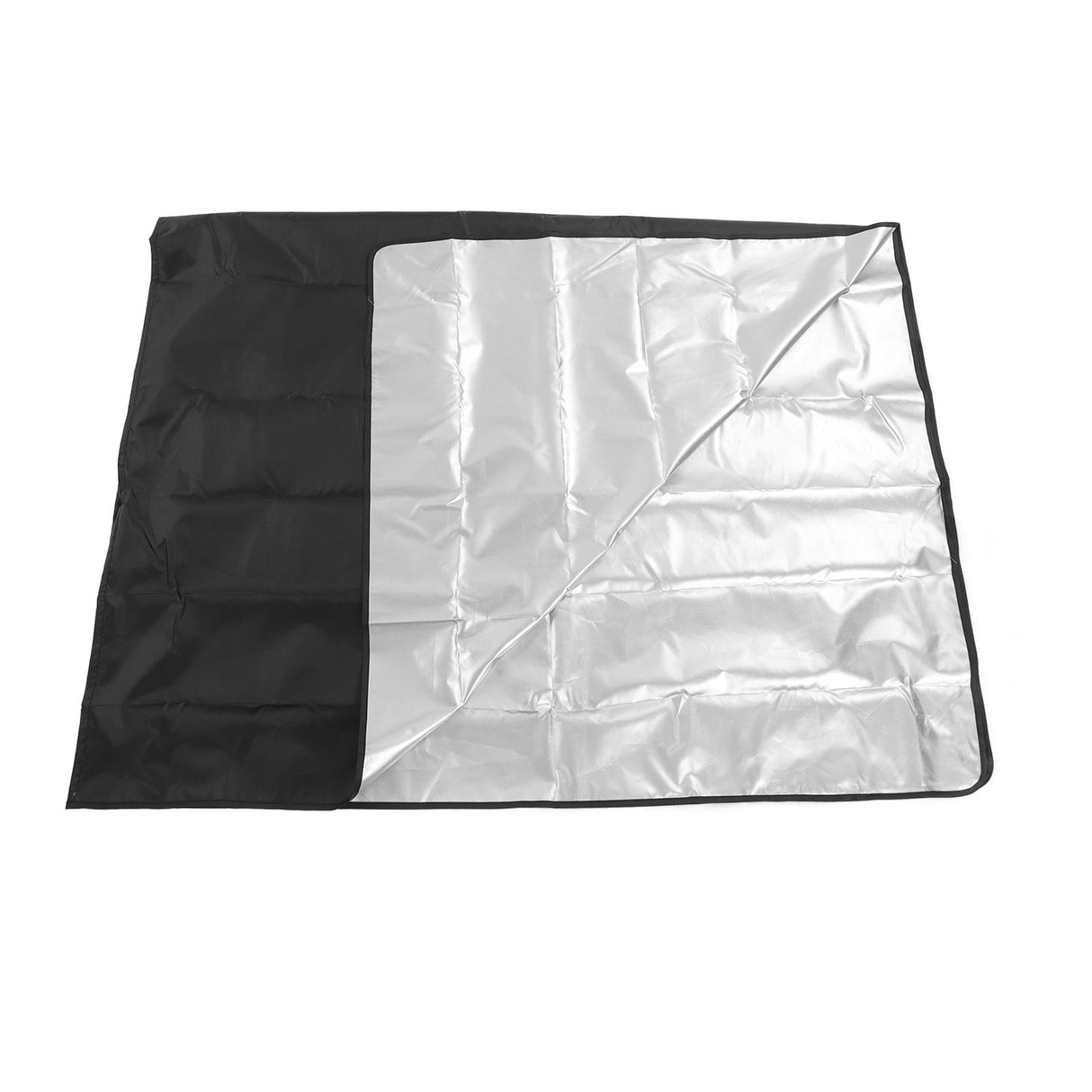 Drum Set Cover Silver Coated 420D Oxford Cloth Folding Furniture Dust Cover for Indoor Outdoor Black