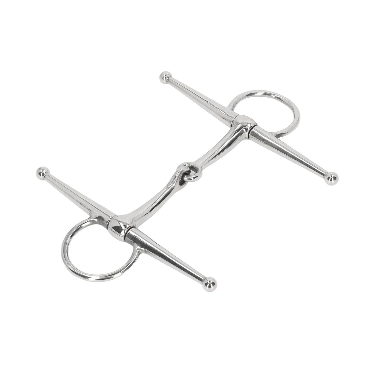 Full Cheek Horse Snaffle Bit Stainless Steel Ring Farm Jointed Bit for 125mm Horse Mouth