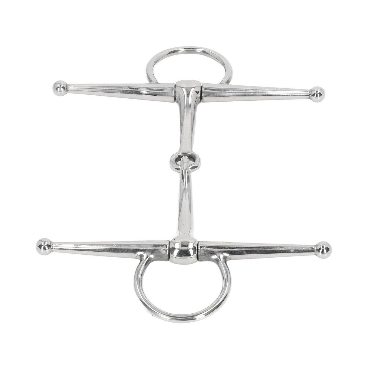 Full Cheek Horse Snaffle Bit Stainless Steel Ring Farm Jointed Bit for 125mm Horse Mouth
