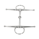 Full Cheek Horse Snaffle Bit Stainless Steel Ring Farm Jointed Bit for 125mm Horse Mouth