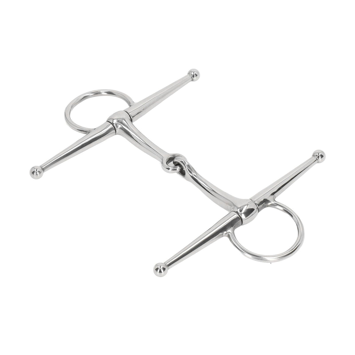 Full Cheek Horse Snaffle Bit Stainless Steel Ring Farm Jointed Bit for 125mm Horse Mouth