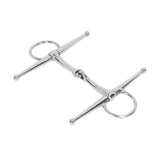 Full Cheek Horse Snaffle Bit Stainless Steel Ring Farm Jointed Bit for 125mm Horse Mouth